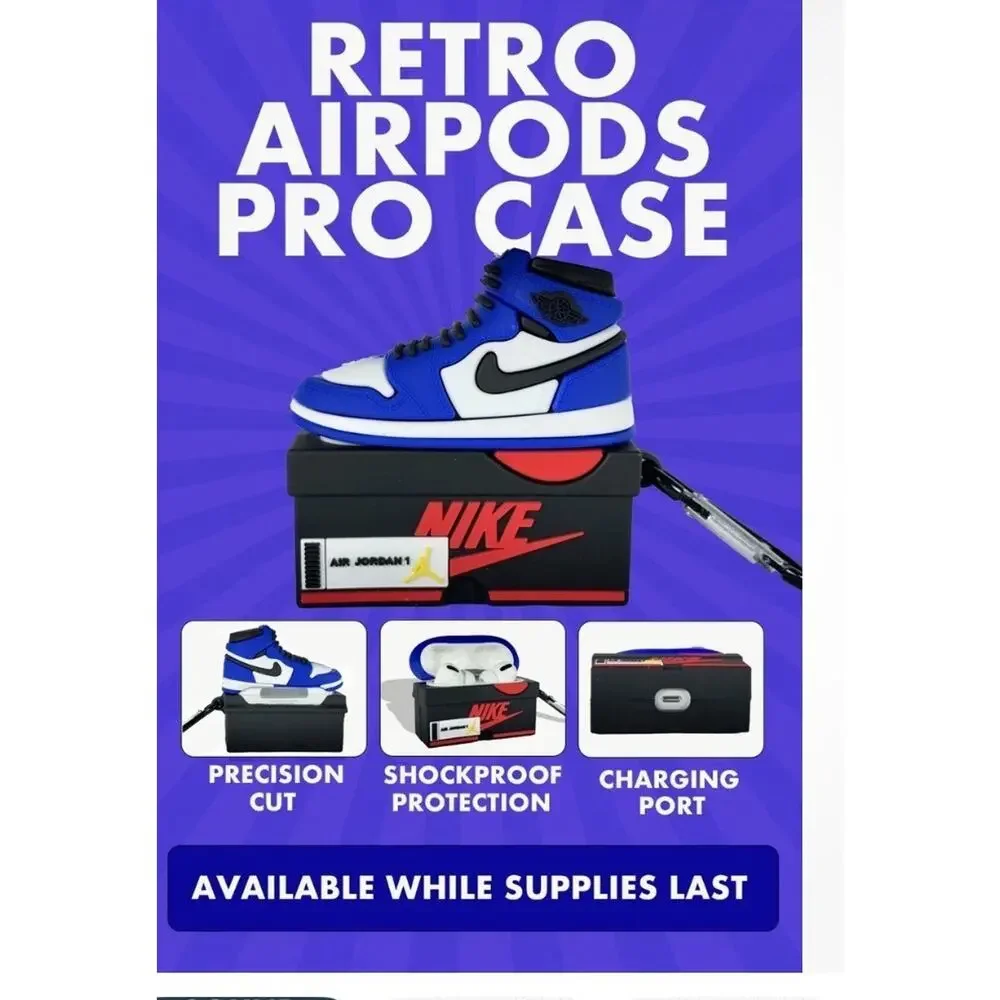 AirPods Case Cover 3D Sneaker Shoe Box For AirPods 4